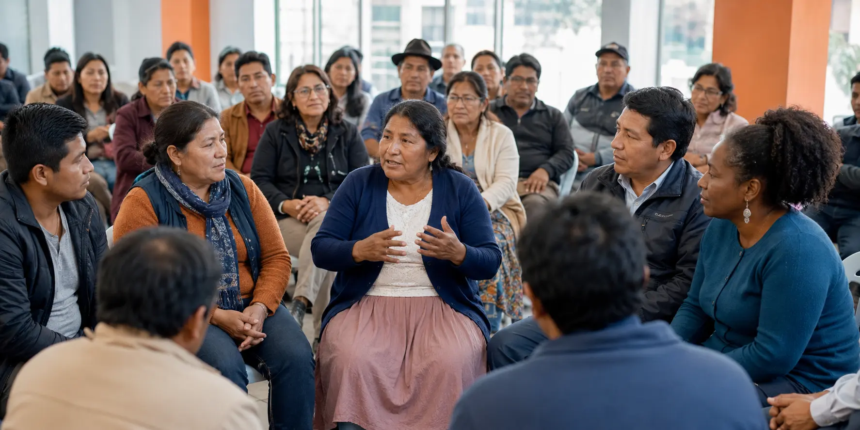 Ciudadanos bolivianos compartiendo sus perspectivas